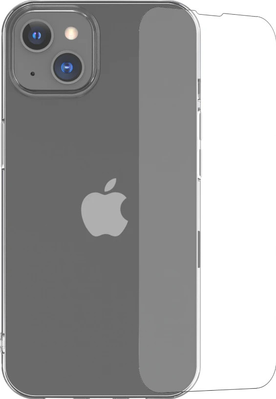 BlueBuilt Apple iPhone 14 Screenprotector Glas + BlueBuilt Soft Case Back Cover Main Image