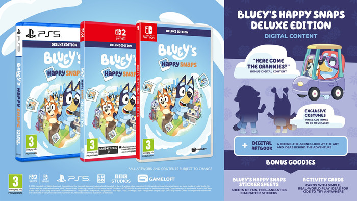 Bluey's Happy Snaps Day One Deluxe Edition Nintendo Switch 2 visual leverancier