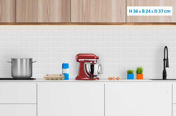 KitchenAid Artisan Mixer 5KSM125 Keizerrood + IJsbereider visual Coolblue 1
