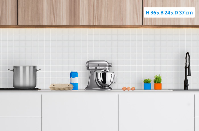 KitchenAid Artisan Mixer 5KSM125 Contourzilver visual Coolblue 1