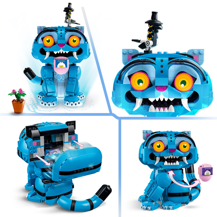 LEGO KPop Demon Hunters Derpy Tiger en Sussie Bird 72537 product in gebruik