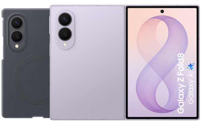 Samsung Galaxy Z Fold 8 256GB Lilac 5G + Silicone Back Cover with Magnet Black Main Image