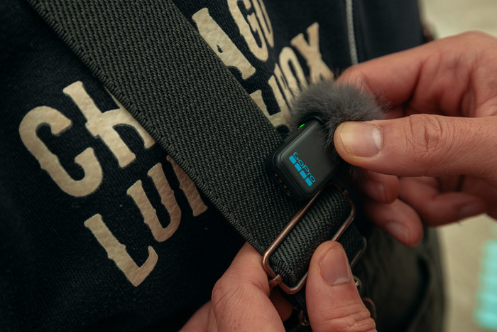 GoPro Wireless Mic Complete Kit product in gebruik