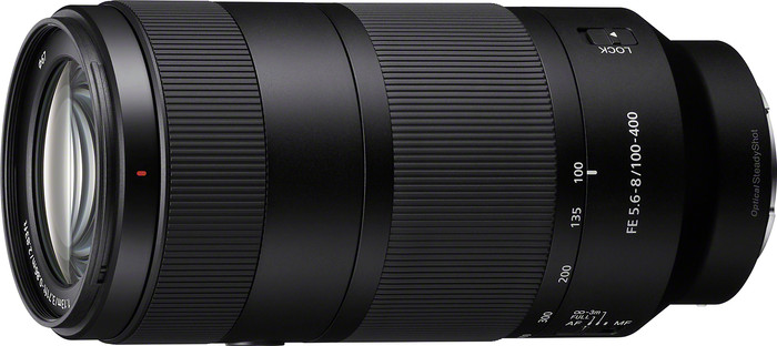 Sony FE 100-400mm f/5.6-8 OSS bovenkant