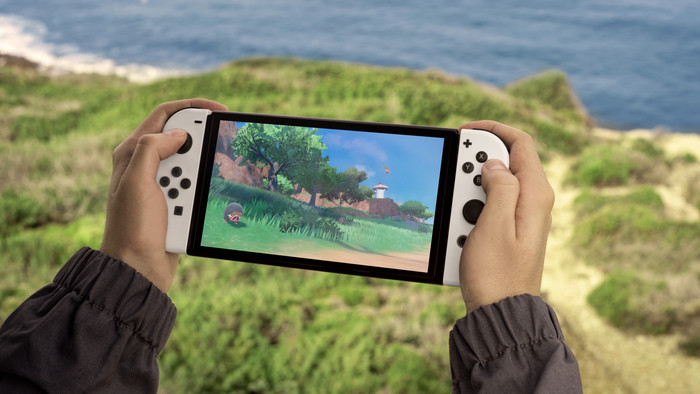 Pokémon Violet Nintendo Switch product in use