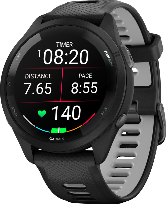 Garmin Forerunner 265 Zwart rechterkant