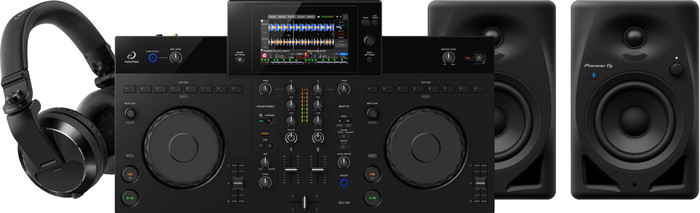Alpha Theta XDJ-AN + Pioneer DJ DM-40D-BT + Pioneer DJ HDJ-X7 Main Image