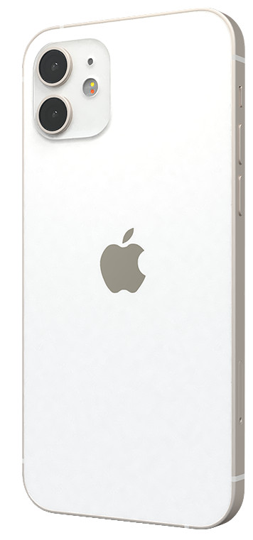 Refurbished iPhone 12 mini 64GB Wit (Licht gebruikt) achterkant