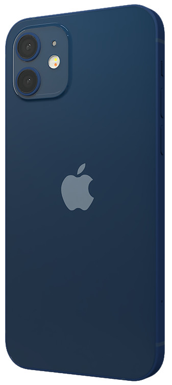 Refurbished iPhone 12 mini 64GB Blauw (Licht gebruikt) achterkant