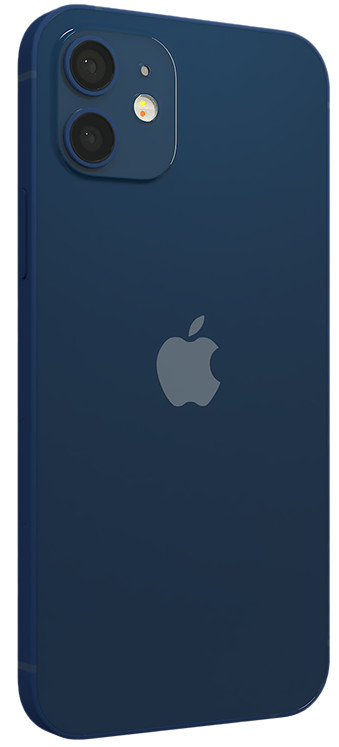 Refurbished iPhone 12 mini 64GB Blauw (Licht gebruikt) achterkant