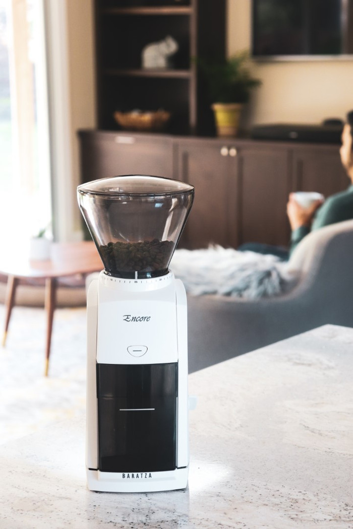 Baratza Encore White product in use
