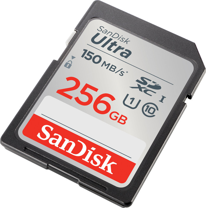 SanDisk SDXC Ultra 256GB bovenkant