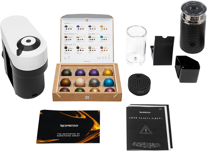 Krups Nespresso Vertuo Pop Coconut White XN9211 with Aeroccino null