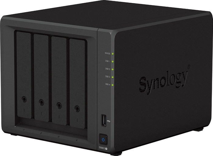 Synology DS923+ + 4x 8TB Seagate Ironwolf linkerkant
