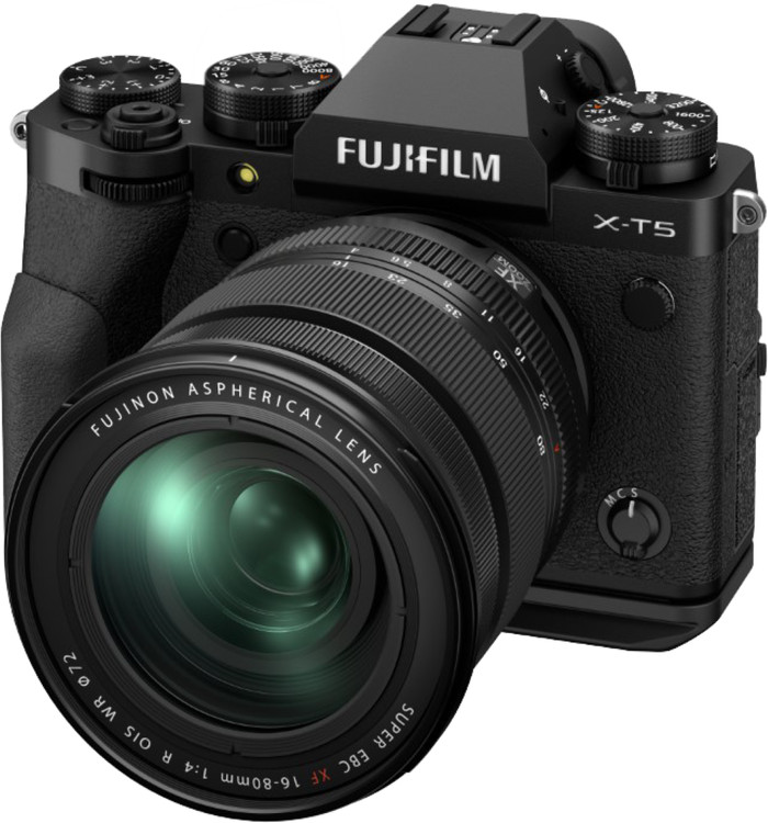 Fujifilm X-T5 Zwart + XF 16-80mm f/4 rechterkant
