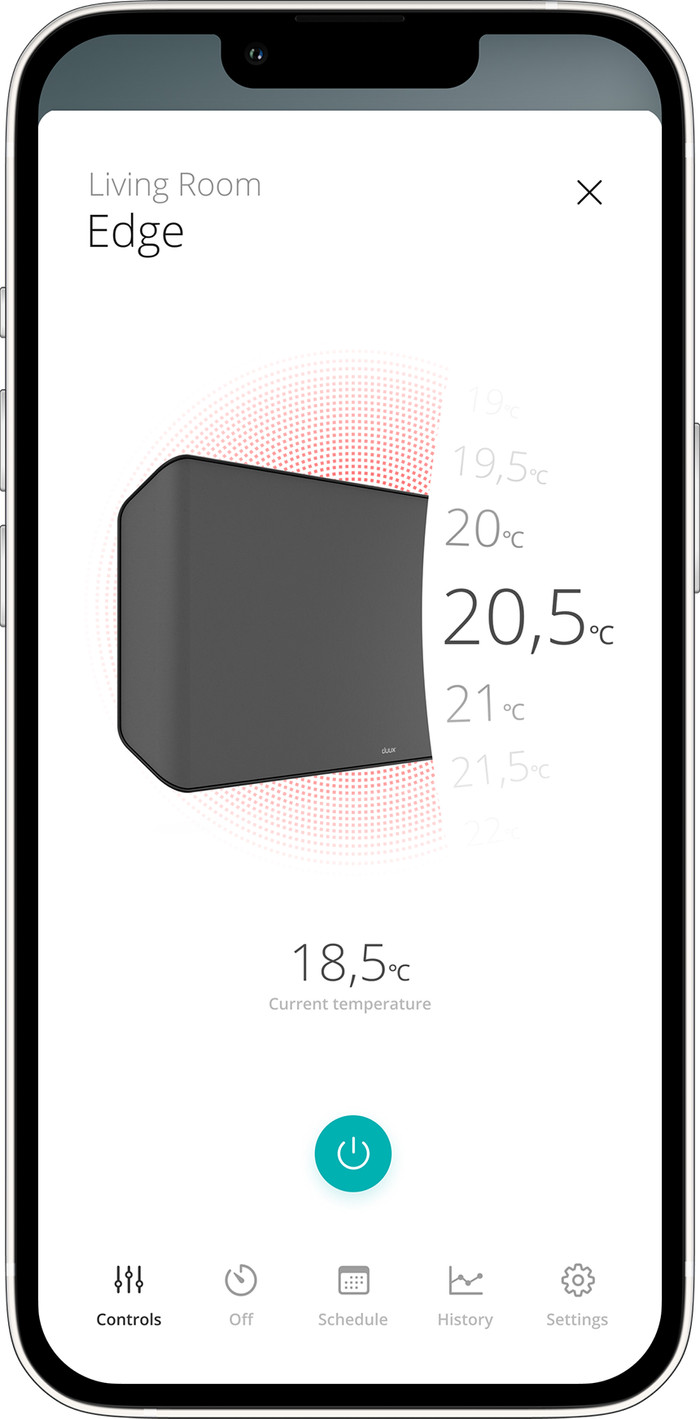 Duux Edge Smart Convector 2000W Grijs detail