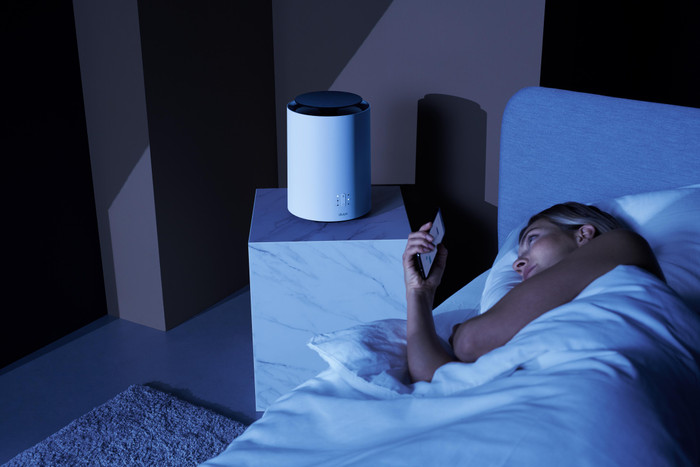 Duux Threesixty 2 Smart Heater Wit product in gebruik