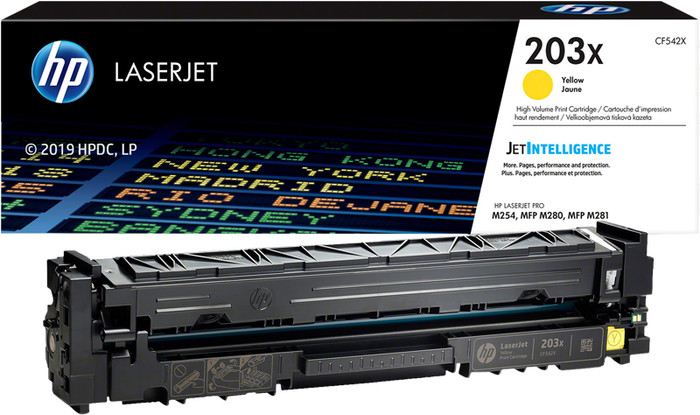 HP 203X LaserJet Toner Geel (Hoge Capaciteit) verpakking