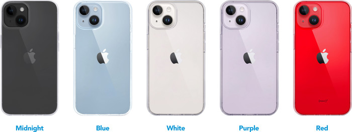 BlueBuilt Apple iPhone 14 Screenprotector Glas + BlueBuilt Soft Case Back Cover null