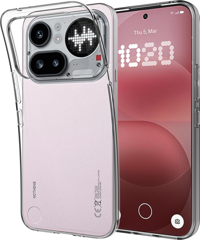 Just in Case KickLite Nothing Phone (4a) Pro Back Cover Transparant linkerkant