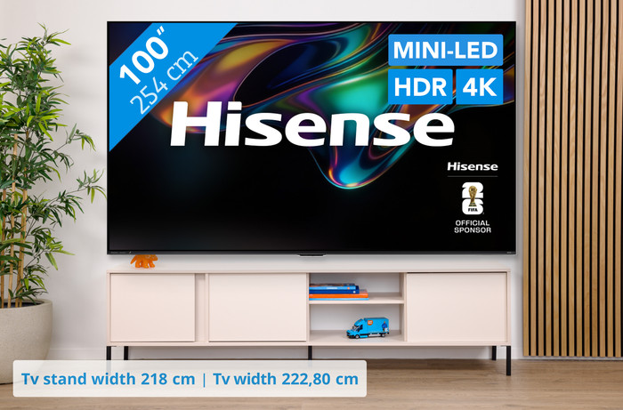 Hisense RGB Mini LED 100" UR8S (2026) visual Coolblue 1