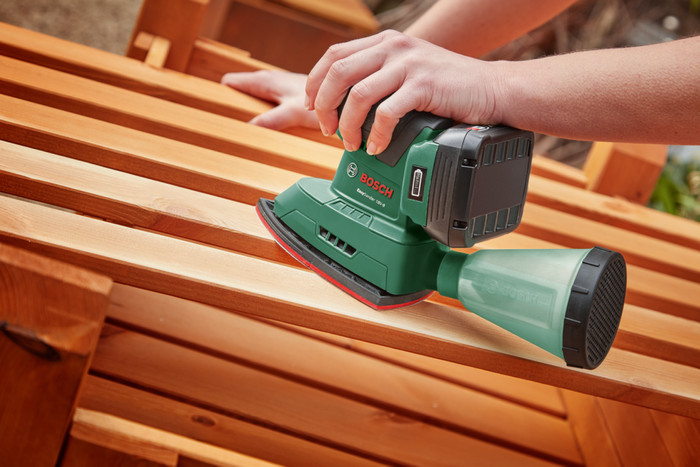 Bosch EasySander 18V-8 (zonder accu) product in gebruik