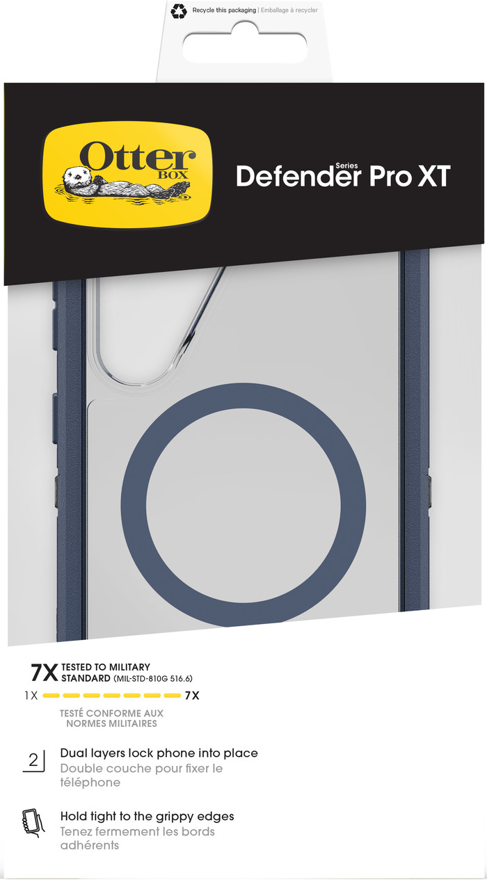 Otterbox Defender Samsung Galaxy S26 Plus Back Cover met Magneet Transparant Blauwe Rand verpakking