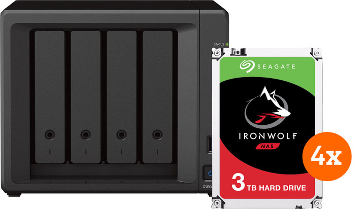 Synology DS923+ + 4x 3TB Seagate Ironwolf Main Image