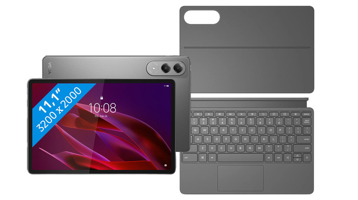 Lenovo Yoga Tab 11,1 inch 256GB Wifi Grijs met Stylus + Toetsenbord Hoes QWERTY Main Image
