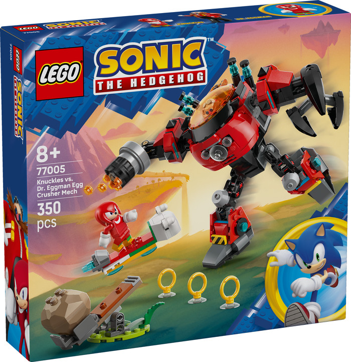 LEGO Sonic the Hedgehog Knuckles vs Dr. Eggman Egg Crusher Mech 77005 packaging