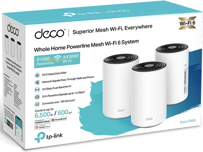 TP- Link Deco PX50 Powerline Mesh Multiroom 3-Pack null