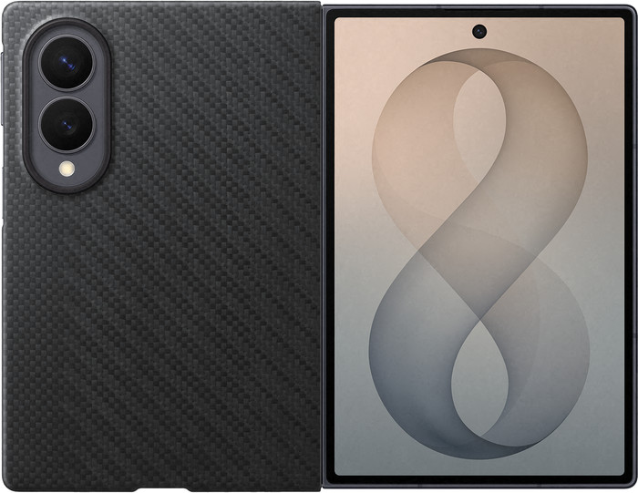Samsung Galaxy Z Fold 8 Carbon Back Cover met Magneet Zwart Main Image