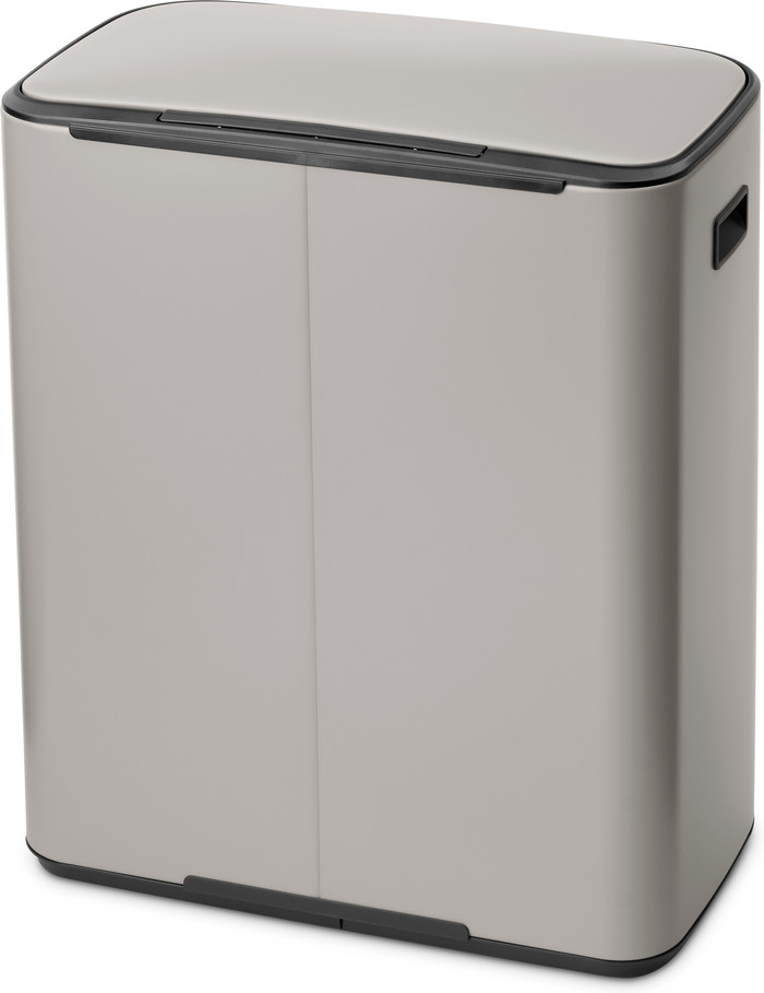 Brabantia Bo Pedal Bin 60 Liter Soft Grey achterkant