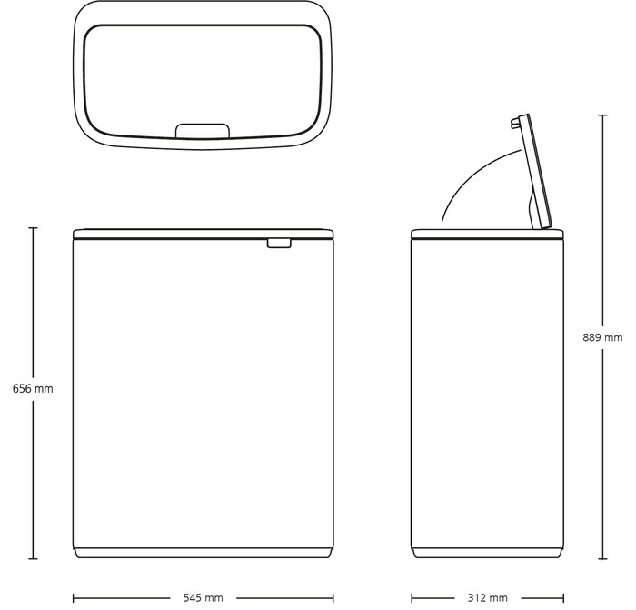 Brabantia Bo Touch Bin 2 x 30 Liter White visual leverancier