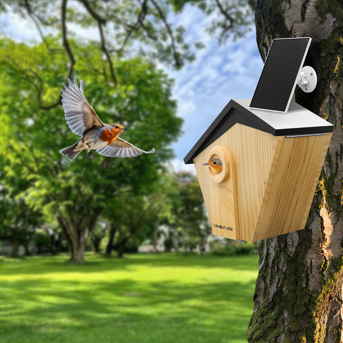 Camouflage EZ Birdbox product in gebruik