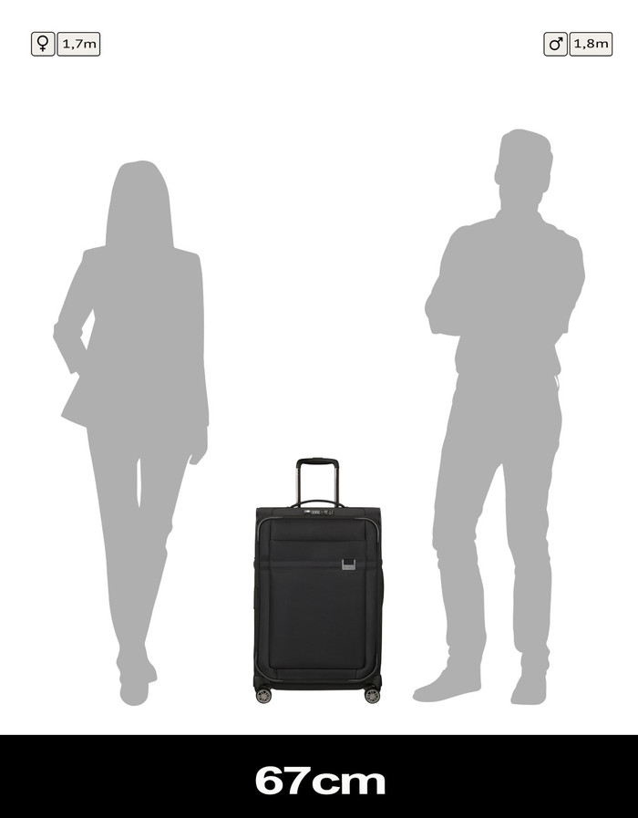 Samsonite Airea Spinner Expandable 67cm Black visual leverancier