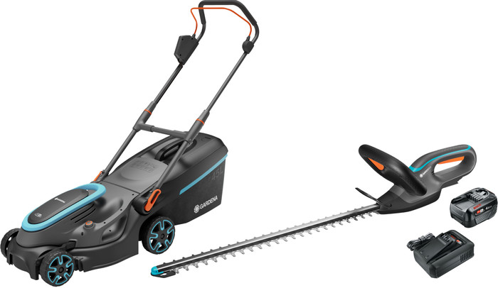 Gardena PowerMax 37/36V P4A Solo + Gardena EasyCut 55/18V + Bosch Starterset 18V 4,0 Ah 2x Main Image