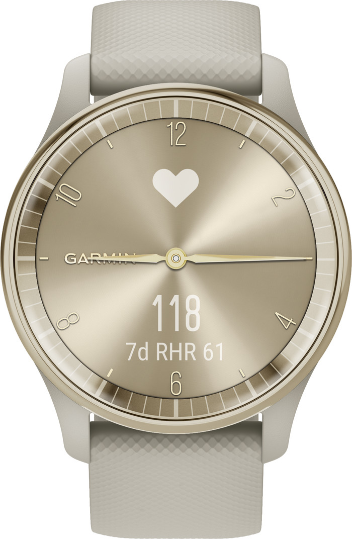 Garmin Vivomove Trend Goud/Grijs voorkant