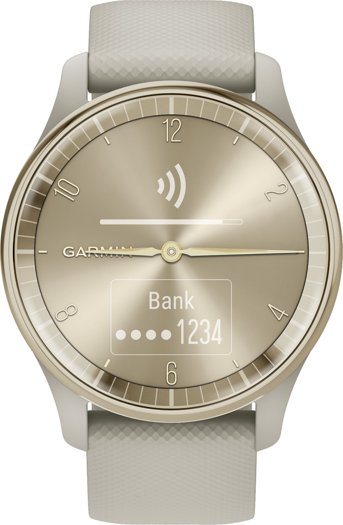 Garmin Vivomove Trend Goud/Grijs voorkant