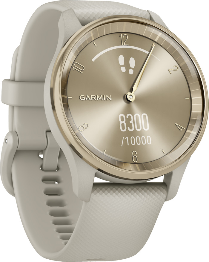 Garmin Vivomove Trend Goud/Grijs linkerkant