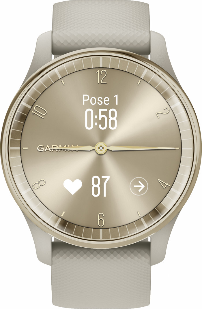 Garmin Vivomove Trend Goud/Grijs voorkant