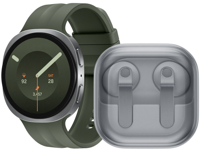 Samsung Galaxy Watch 9 5G Zilver/Groen 44mm + Samsung Galaxy Buds4 Wit Main Image