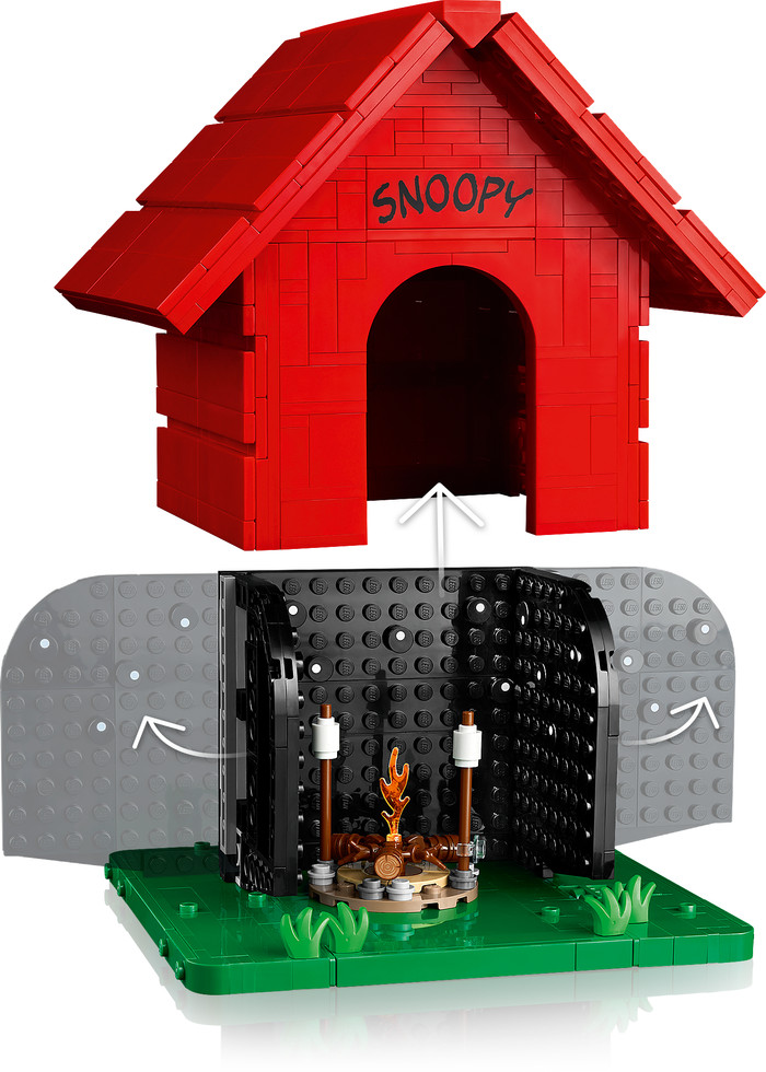 LEGO Ideas Peanuts: Snoopy's Hondenhok 21368 detail