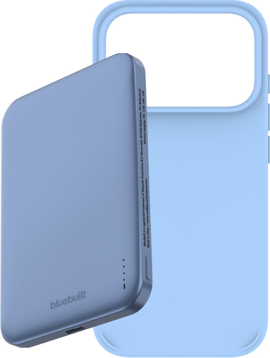 BlueBuilt MagSafe Hoesje iPhone 18 Pro Lichtblauw + Powerbank 5.000 mAh Blauw Main Image