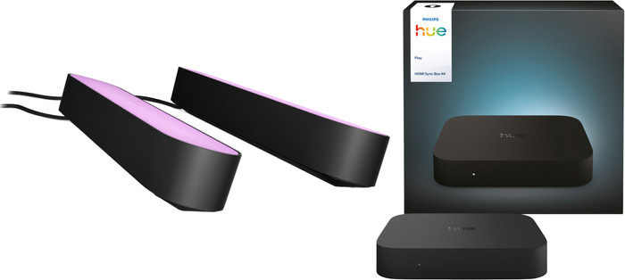 Philips Hue Play Lichtbalk Zwart Duo Pack + HDMI Sync Box 4K Main Image