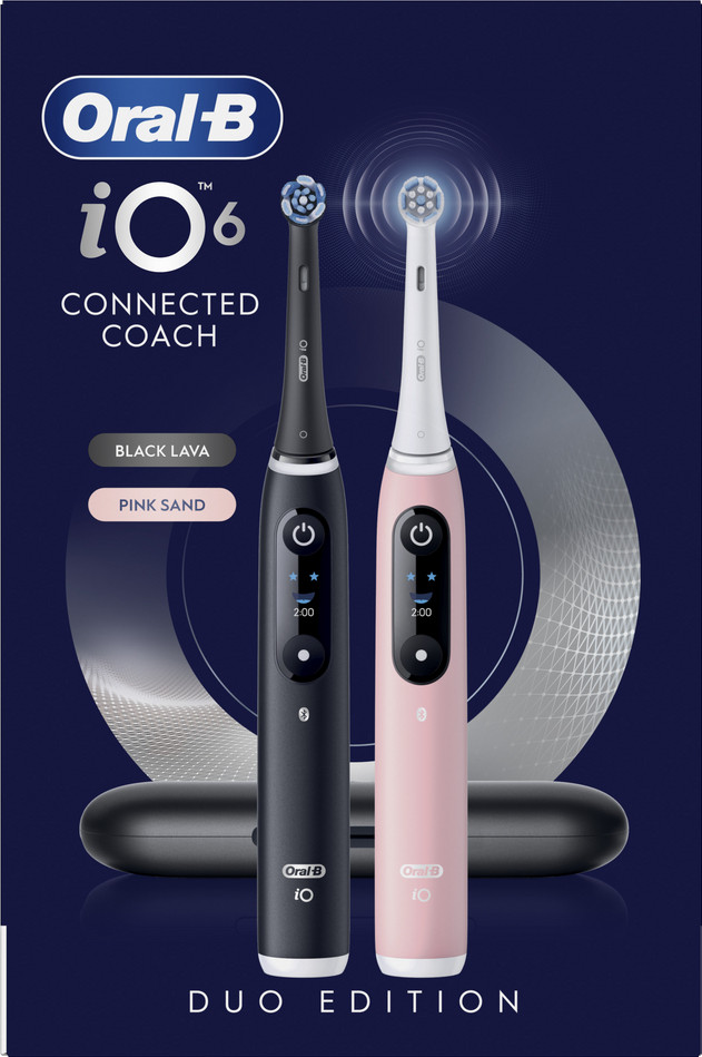 Oral-B iO 6 Zwart en Roze Duo Pack verpakking