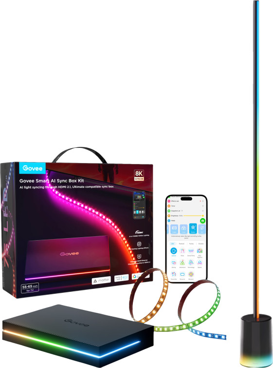 Govee Smart AI Sync Box Kit + Govee Floor Lamp 2 Main Image