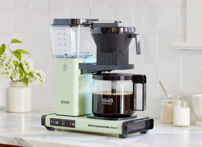 Moccamaster KBG Select Pastel groen product in gebruik