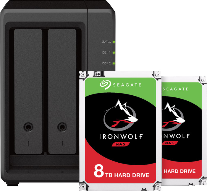 Synology DS723+ + 2x 8TB Seagate IronWolf Main Image
