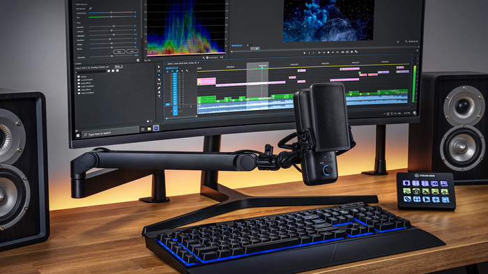 Elgato Wave Mic Arm LP product in gebruik